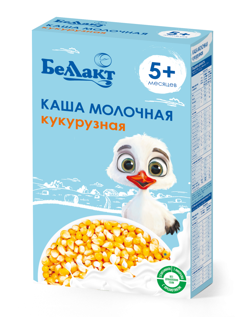Каша сухая молочная быстрорастворимая для детского питания кукурузная с пребиотиком
